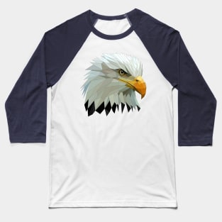 Artistic Polygon Bald Eagle Baseball T-Shirt